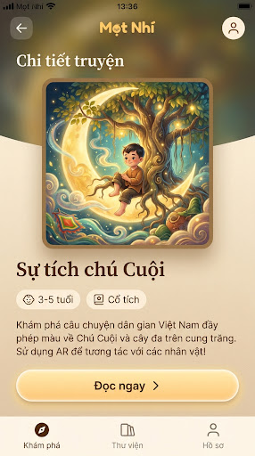 Màn hình chi tiết truyện Mọt Nhí